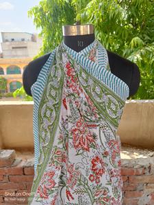 Surtido al por mayor lote playa cubrir pareos tela de algodón suave verano Pareo Sarong, Bikini cubrir pareo Sarong, Impresión de bloque de mano - Product Image 4