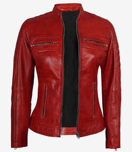 แจ็กเก็ตบอมเบอร์หนังแท้สำหรับผู้ชาย, เสื้อนอกขี่มอเตอร์ไซค์ฤดูหนาวทนทานกันลมสวมใส่สบาย - Product Image 2