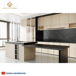 Nv612 kết tụ <span class=keywords><strong>Quartz</strong></span> slab tĩnh mạch màu trắng hoàn hảo Jumbo <span class=keywords><strong>Quartz</strong></span> đá slab nhà bếp Countertop Đen <span class=keywords><strong>Quartz</strong></span> slab - Product Image 6