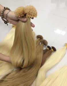 Extensions de cheveux humains blonds alignés, 100%, cuticules, doublement tirés, Extension capillaire, naturelle, pointe U, nouveau produit - Product Image 4