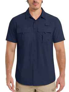 เสื้อตกปลาผู้ชายไซส์ใหญ่ ผ้าสแปนเด็กซ์/คอตตอน คุณภาพสูง ระบายอากาศได้ดี สวมใส่สบาย กันน้ำ แห้งเร็ว ป้องกันแสงแดด UPF 50 - Product Image 2