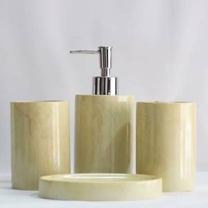 Juego de accesorios de baño de resina Juego de baño de accesorios de 4 piezas con uso hecho a mano con producto de venta muestra gratis - Product Image 6