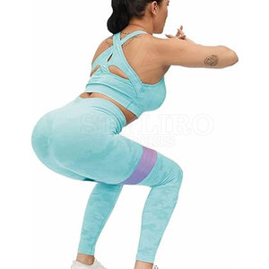 Vêtements de fitness femmes Yoga léger personnalisé extérieur ensembles sans couture blanc Sport Legging et soutien-gorge Yoga ensemble - Product Image 5