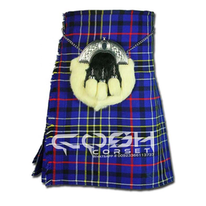 Elegante Kilt Tradicional Escocés con Detalles de Cadena de Esporón de Primera Calidad, Diseño Auténtico de las Tierras Altas, Hecho en Pakistán, Modelo 0075-KB - Product Image 3