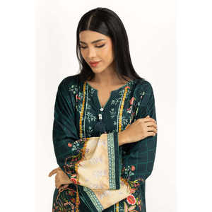 Ensemble coordonné en crêpe de viscose imprimé IPST-55062, style décontracté avec design sans col pour le printemps/été - Product Image 4