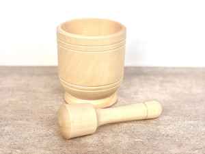 Eco-friendly Wooden <b>Mortar</b> and Pestle Set for Spice Garlic for Customized Size for Natural <b>Colour</b> Wood - Product Image 3