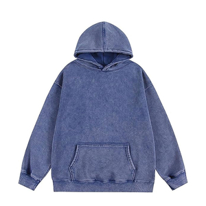 Meilleure vente Acid Washed Hoodie 100% coton mélangé personnalisé blanc hommes de haute qualité Design bas quantité minimale de commande en gros - Product Image 4