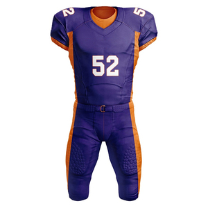 Ensemble de football américain en polyester 100% Vêtements de sport respirants à manches courtes Service OEM à prix raisonnable pour la conception uniforme - Product Image 2