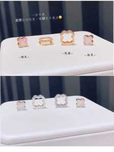 Collar con Colgante de Trébol de Cuatro Hojas de Oro Blanco de 18K con Diamante Natural VS de Lerca, Exquisito Collar con Dije Giratorio para Mujer - Product Image 3