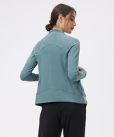 Entraînement en plein air Fitness sport sans couture Yoga veste pour femme vêtements de course Slim Fit à manches longues Golf Zip up vestes pour femmes