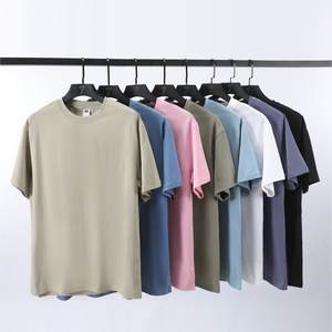 Qualité supérieure O cou surdimensionné T-Shirts goutte épaule 260GSM 100% coton grande taille Boxy Fit t-shirt poids lourd unisexe t-shirts - Product Image 6