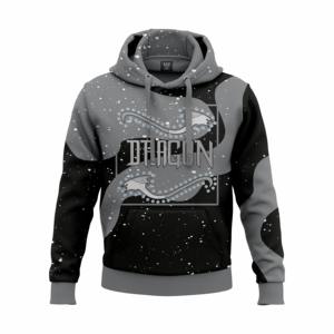 Vente chaude en gros, sweat-shirt ample gris et noir Y2K, style streetwear rétro, hip-hop, streetwear américain, pour hommes et femmes - Product Image 6