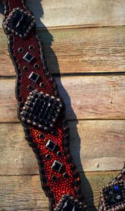 Collier de poitrail en mohair de qualité supérieure avec quincaillerie renforcée, collier de poitrail en mohair western fait à la main pour cheval, ensemble d'équipement pour cheval personnalisé - Product Image 3