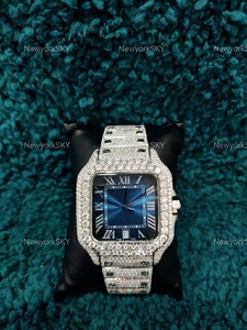 Montres VVS en moissanite Iced Out avec mouvement automatique en diamant Montre hip hop de luxe pour hommes et femmes faite à la main entièrement en diamant Ice out - Product Image 6