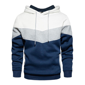 Hip Hop automne nouveau décontracté hommes sweats à capuche mode sweat à capuche Patchwork vêtements de sport amples solide polaire sweats à capuche chauds - Product Image 6