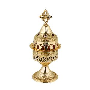 Soporte de barra de incienso de latón decorativo para mesa, quemador de incienso de mesa de lujo, incensario y olfato de buena calidad para iglesia y templos - Product Image 3