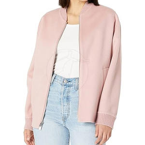 Chaqueta bomber informal ajustada 2024 para mujer de la mejor calidad Color sólido con forro de nailon transpirable - Product Image 1