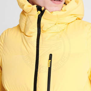 Unisex Custom Winter Puffer <b>Jacket</b> Canvas Outerwear with Warm Hoods Zipper Closure Bubble Bomber Style Reversible Cotton Filled - Product Image 4