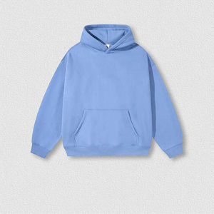 <b>Men's</b> Winter Hoodie 100% Cotton Fleece Heavyweight <b>Pullover</b> Sweatshirt Solid Pattern Loose Fit Customized ODM OEM High Quality - Product Image 2