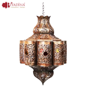 Antique <b>Moroccan</b> Handmade Laraki Glass Ceiling <b>Lantern</b> Colorful Iron Hanging Home Decor With Lighting for Hotel Home Decoration - Product Image 1