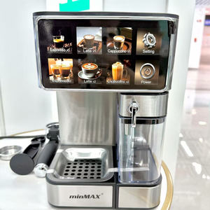 Cafetera Espresso Eléctrica Semiautomática de Acero Inoxidable de Alta Calidad con Pantalla Táctil, Sistema de Preparación y Sistema de Agua Caliente - Product Image 1