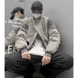 Veste de bombardier pour hommes recadrée Clean Fit printemps automne High Street Vibe Style américain Baseball uniforme de qualité supérieure - Product Image 3