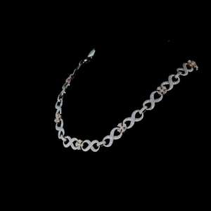 Bracelet Infinity en Moissanite Sertie de Pierres, Plaqué Rhodium, Bijoux Hip Hop Orthodoxes, Cadeau de Fête - Product Image 6