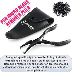 Custom Hair Extension Removal Tool Nano Bead Opener Plier Silicone <b>Rubber</b> Grip Non-Slip with Precision Tip for Accurate Work - Product Image 5