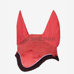 Bonnet d'oreille de cheval au crochet de qualité supérieure lavable léger respirant voile de mouche parfait pour les spectacles équestres élégants Bonnet d'oreille - Product Image 1