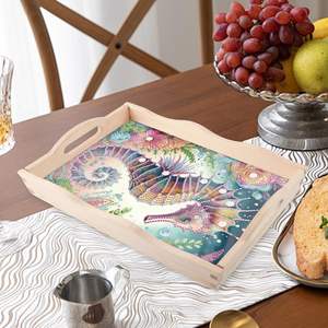 Bandeja de Madera de Diseño Creativo para Servir, Decoración del Hogar para Ramadán y Bodas, Plato de Frutas Ligero Hecho a Mano - Product Image 3