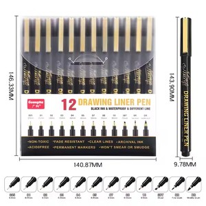 Bview NGHỆ THUẬT 12 màu Đen Dòng tốt mực không thấm nước <span class=keywords><strong>Micro</strong></span> fineliner vẽ bút nghệ thuật cho các nghệ sĩ crafters - Product Image 4