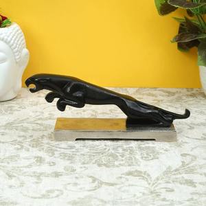 Figurine ronde en forme d'anneau, finition noire, objet de table artistique moderne, accent décoratif pour la maison, le bureau, le salon, en provenance d'Inde - Product Image 5