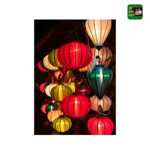 Lanterne en soie construite avec de la soie vibrante et du bambou robuste utilisé dans les espaces traditionnels ou modernes Origine du Vietnam - Product Image 6