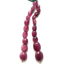 ลูกปัดทัวร์มาลีนสีชมพูธรรมชาติ 2 เส้น สำหรับทำเครื่องประดับอัญมณ์ - Product Image 6