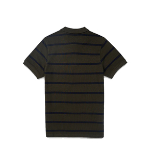 เสื้อโปโลผู้ชายผ้าฝ้าย100% ระบายอากาศเย็นปักลายมีกระเป๋ากระดุมสีทึบทึบสูงฤดูร้อน - Product Image 3