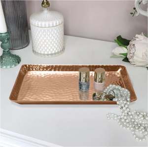 Plateau de service en métal en forme de rectangle pour la décoration de la maison hôtel restaurant bar ustensiles de cuisine décoration de table fabriqué en Inde vente en gros - Product Image 2