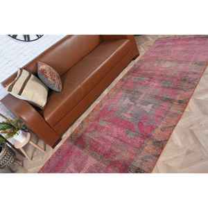 พรมวิ่งสไตล์ตุรกี ขนาด 3.3x10.6 ฟุต พรมขนสัตว์ลายสัตว์สีแดงวินเทจ - Product Image 3