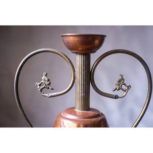 Vintage Brass Pitcher, Metal Water Jug, Rustic Metal Flower <b>Vase</b>,Mid Century 1950s Brass Dallah - Product Image 5