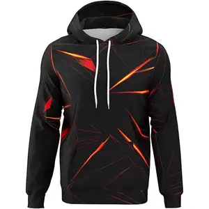Wholesale top level Men's 100% Polyester Custom Your Own Design 3D Printed Sublimation Hoodies