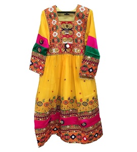 Mới Nhất Afghani Kuchi Áo Dài Váy In Ấn Đám Cưới Truyền Thống Váy Cô Dâu Áo Dài Phong Cách Thoáng Khí Pashtun Bộ Váy - Product Image 1