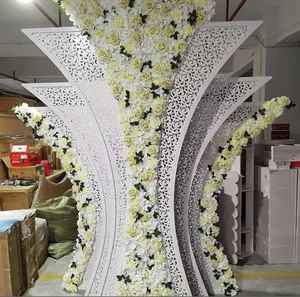 Fondo DE BODA dorado, soporte cuadrado de Metal, decoración de fondo de hierro, arco chapado en oro, adorno de boda al aire libre, accesorio - Product Image 3