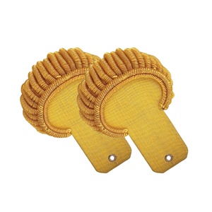 Hombreras de Primera Calidad, Bordadas, de Encaje de Lujo, Ceremoniales, Tácticas, con Flecos de Hilo Dorado, 100% Alta Calidad - Product Image 4