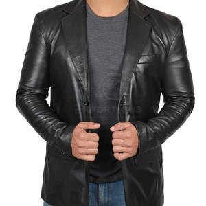 Services OEM, veste d'hiver en cuir pour homme de haute qualité avec logo personnalisé, col montant et logo frontal, nouveau design, fabriqué au Pakistan - Product Image 1