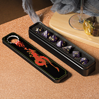 Dés en pierre naturelle d'améthyste, dés D&D œil de chat, dés polyédriques faits à la main en pierre pour jeux de table, cristal violet