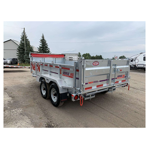Heavy-Duty Dump <b>Trailer</b> with 7-Gauge <b>Floor</b>, Combo Rear Gate, and Battery Charger Great for Construction and Road Work - Product Image 2