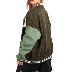 Meilleure qualité femmes Varsity vestes 100% coton laine Top qualité souper doux confortable Baseball Letterman femmes Varsity veste - Product Image 2