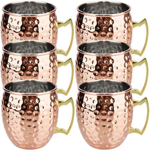 Grands mugs en cuivre durables avec poignées de qualité supérieure pour les amateurs de camping, de Moscow Mule et de cocktails - Product Image 5