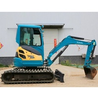 Miniexcavadora usada original japonesa para Kubota U25, excavadora pequeña de 2,5 toneladas con motor central, tipo móvil sobre orugas U25 U15 U17 U30