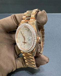 Nuevo Reloj de Acero Inoxidable para Hombre con Diamantes Baguette de Claridad VVS Cultivados en Laboratorio, Totalmente Engastados, para Uso Diario y Fiestas de Lujo - Product Image 4