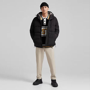 Chaqueta de Plumón Ligera para Hombre, Chaqueta Acolchada Transpirable con Capucha y Cierre de Cremallera para Uso en Exteriores - Product Image 2